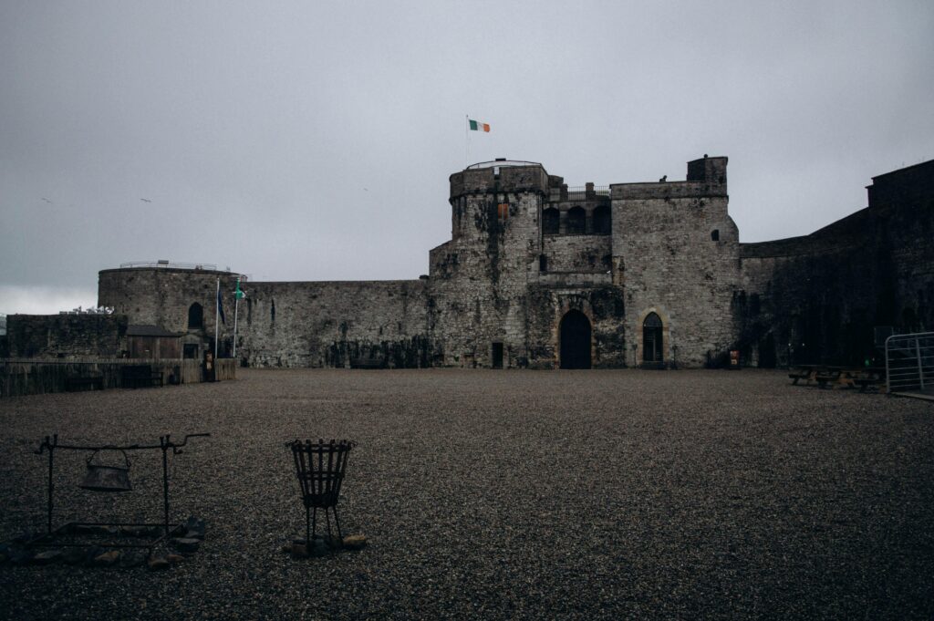Explore the iconic medieval King John's Castle in Limerick, Ireland, a historic tourist attraction.