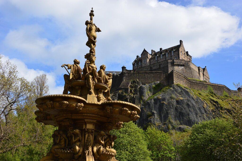 castle, edinburgh, art, fountain, edinburgh, edinburgh, edinburgh, edinburgh, edinburgh